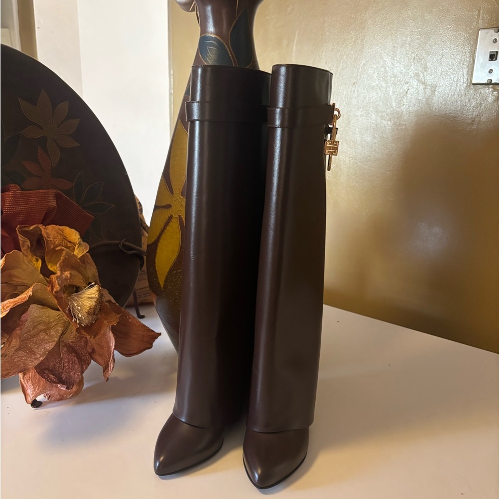 Givenchy shark boots over the knees
